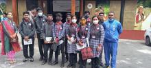 Students of Class-XII participated in the 'Outreach Programme for School Children' held at State Central Library